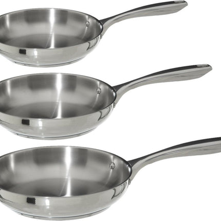 Secret de Gourmet Koekenpannen Acoma - Dia 24/26/28 cm - Alle warmtebronnen - Zilver RVS