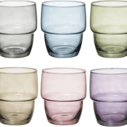 Secret de Gourmet water/sap glazen Rodrig - 6x stuks - 280 ml - Drinkglazen - Waterglazen - Stapelbaar