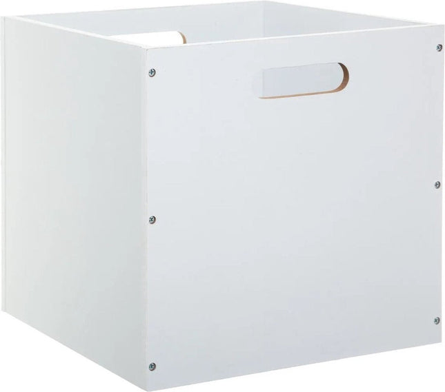 5Five Opbergmand/kastmandje - Wit - 31 x 31 x 31 cm - 29 liter - Vakkenkast manden - Hout - Opvouwbaar
