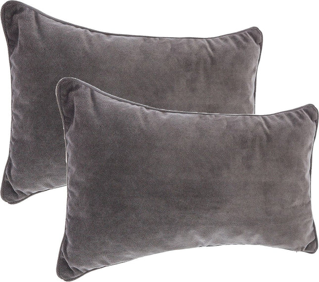 Atmosphera Bank/sierkussens Sophia - 2x stuks - 30 x 50 cm - polyester met rits