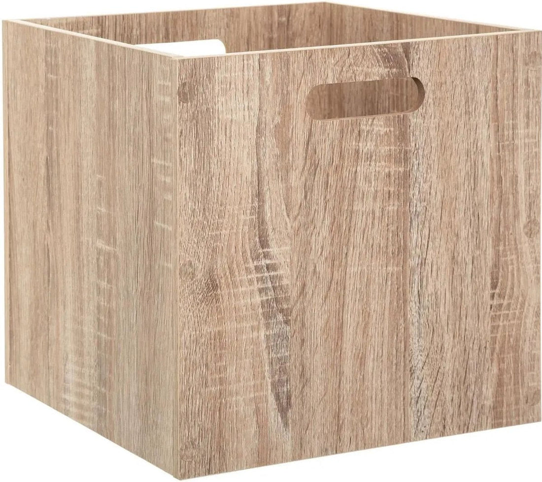 5Five Aufbewahrungskorb/Regalkorb - Natur - 31 x 31 x 31 cm - 29 Liter - Fächerregal-Körbe - Holz - Zusammenklappbar - Kisten