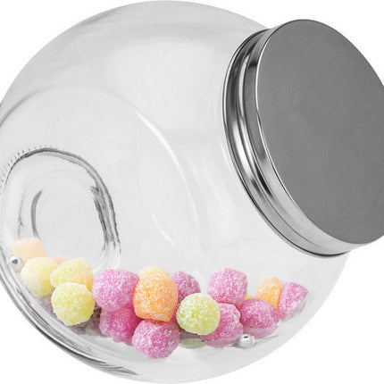 5Five Voorraadpot met deksel - glas - 16 x 16 cm - 1,5L - snoeppot - voedsel bewaren