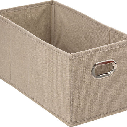5Five Opbergmand linnen beige - 15 x 31 x 15 cm (S) - Opvouwbaar