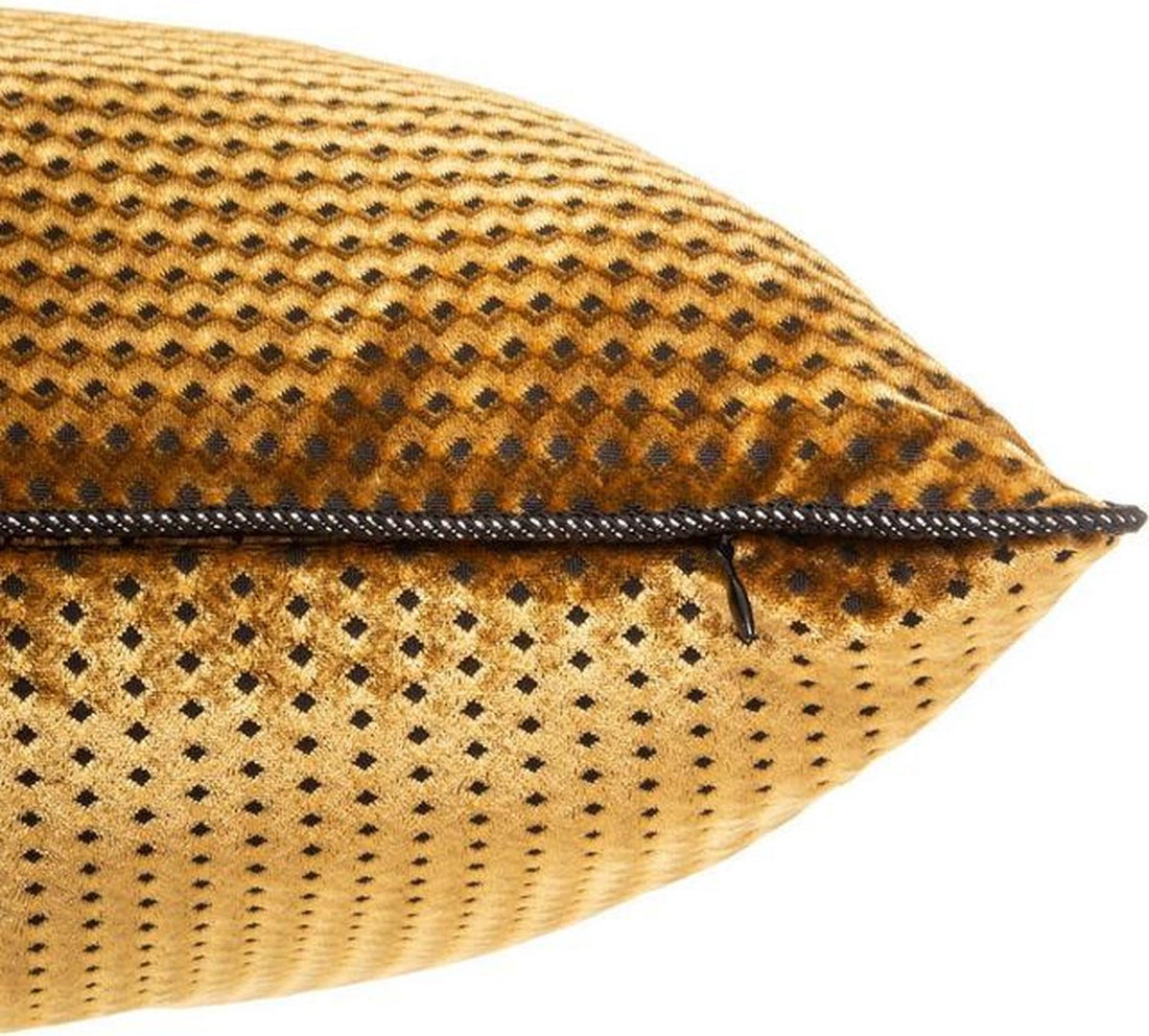 Cushion gold texture flow 30 x 50 cm | decorative cushion gold-colored