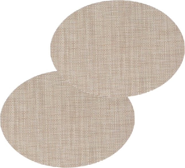 Secret De Gourmet Placemat Maoli - Set van 4x stuks - ovaal - naturel - 48 x 35 cm - kunststof - onderlegger - Tafel onderleggers