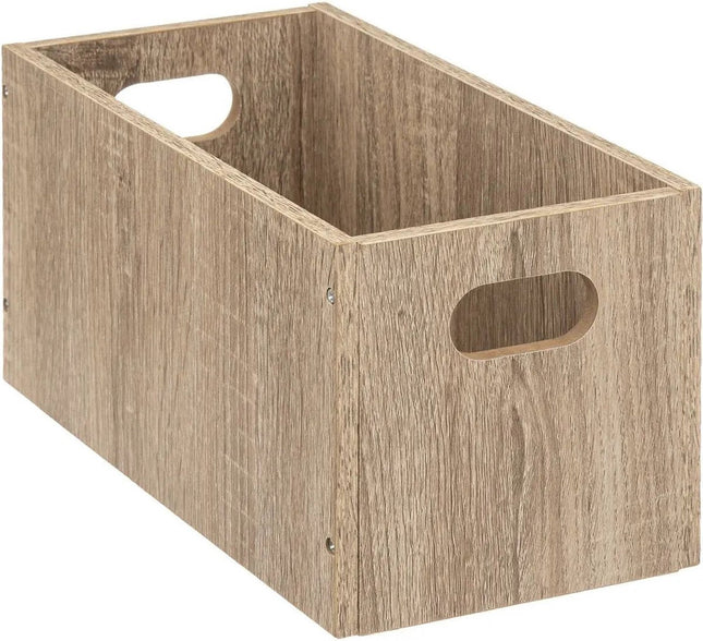 5five Opbergmand/kastmand van hout - lichtbruin - 7 Liter - 31 x 15 x 15 cm - Opbergboxen - Vakkenkast manden