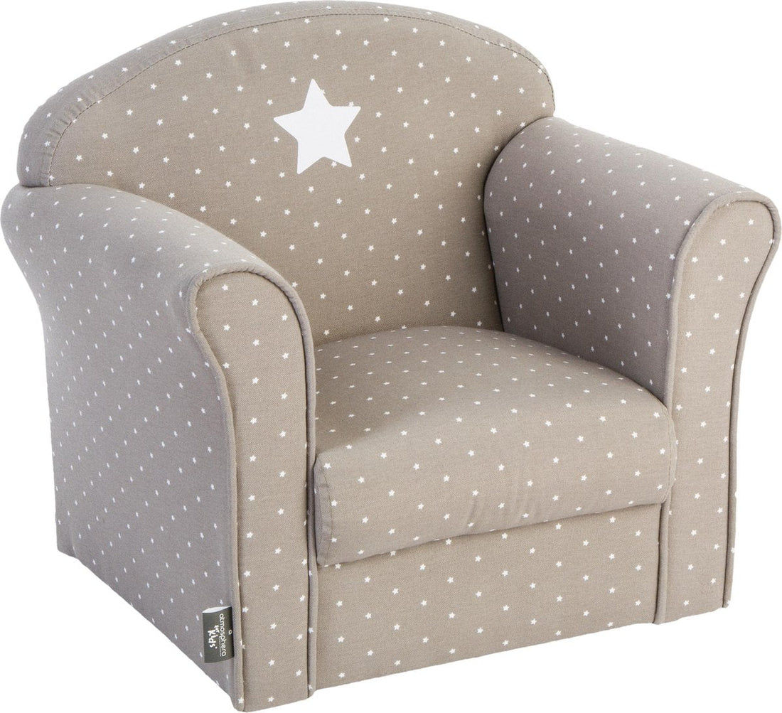 Atmosphera Kids kinderzetel taupe – kinderfauteuil met armleuningen
