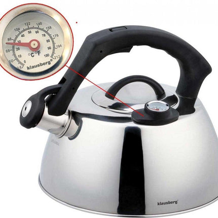 Klausberg KB-7370 fluitketel - 3L - rvs - alle warmtebronnen