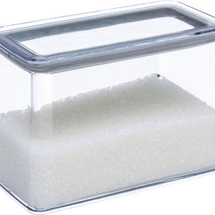 5Five Voorraadpot - keuken/voedsel - kunststof - 2000 ml - luchtdichte deksel - transparant - 20 x 10 x 14 cm