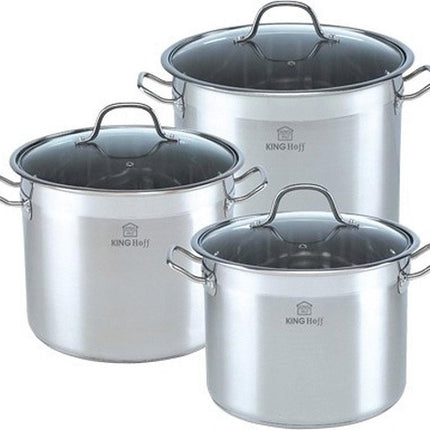 Kinghoff 4313 pannenset - rvs - alle warmtebronnen