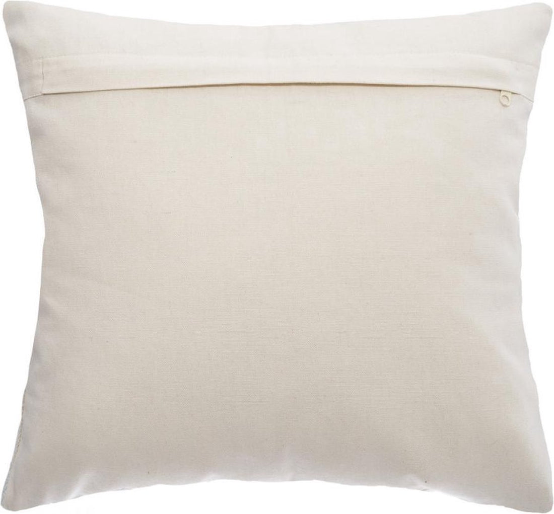 ETNIK macramé pom-pom cushion cover 40x40, blue grey