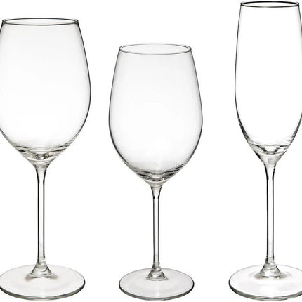 Set van 18x wijnglazen en champagneglazen Lina 210/410/540 ml van glas - Wijn glazen - Champagne glazen