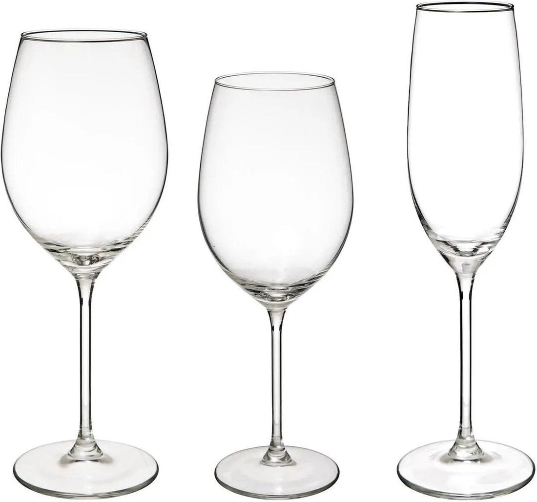 Set aus 18x Weingläsern und Sektgläsern Lina 210 / 410 / 540 ml aus Glas - Weingläser - Sektgläser