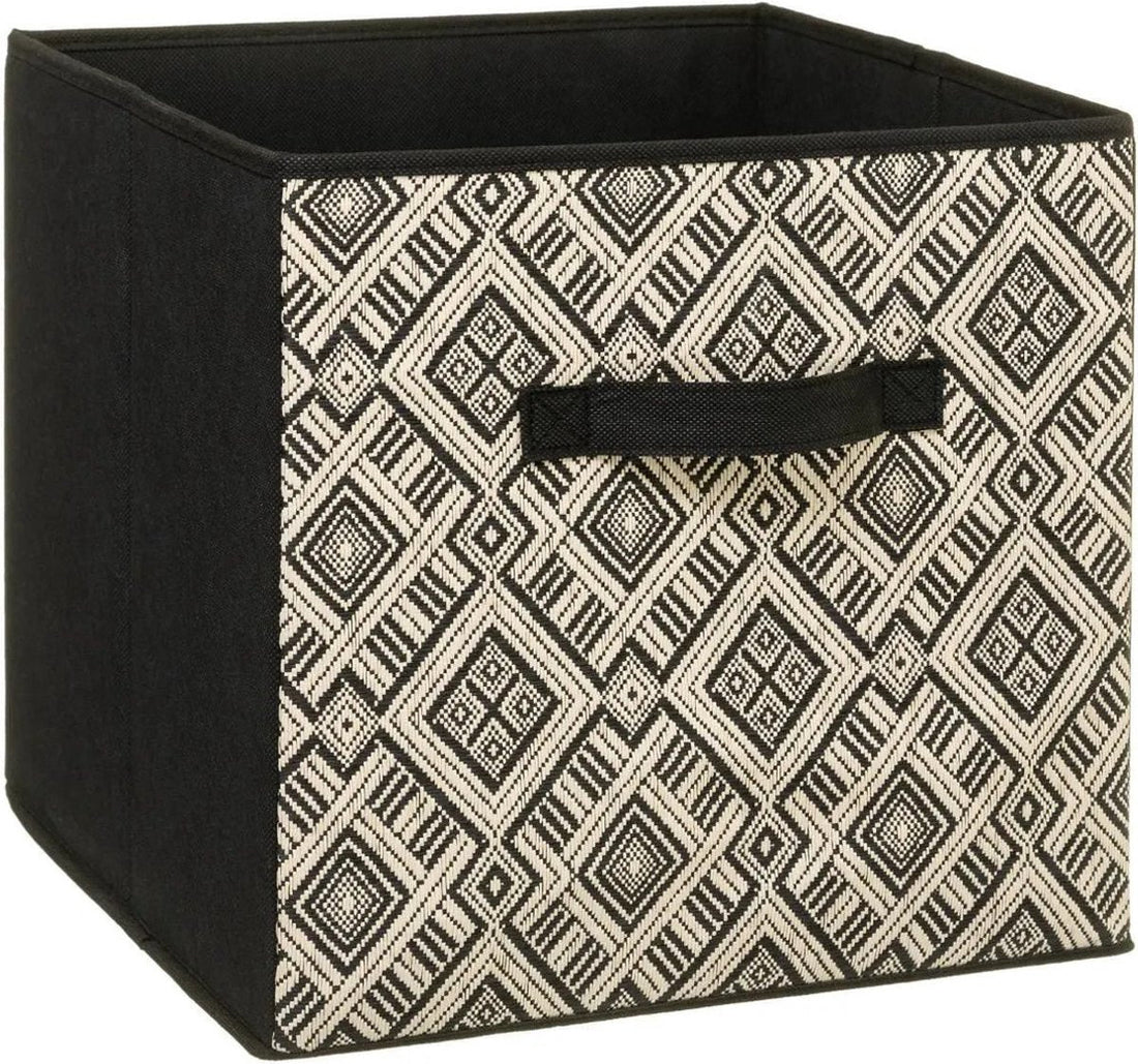 Aufbewahrungskorb / Schrankkorb 29 Liter schwarz / creme Polyester 31 x 31 x 31 cm - Aufbewahrungsboxen - Fächerregal-Körbe
