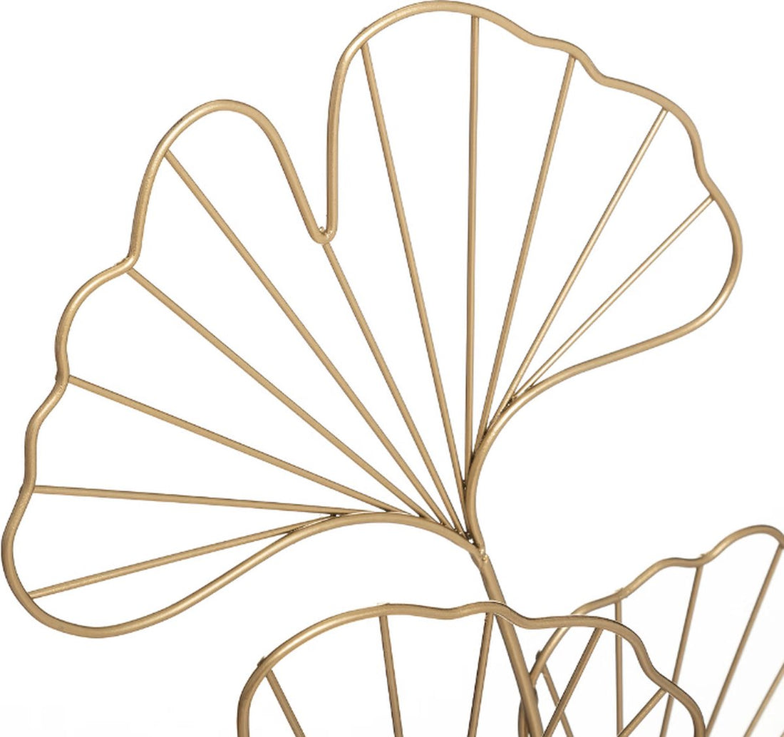 Decorative gold leaves with base