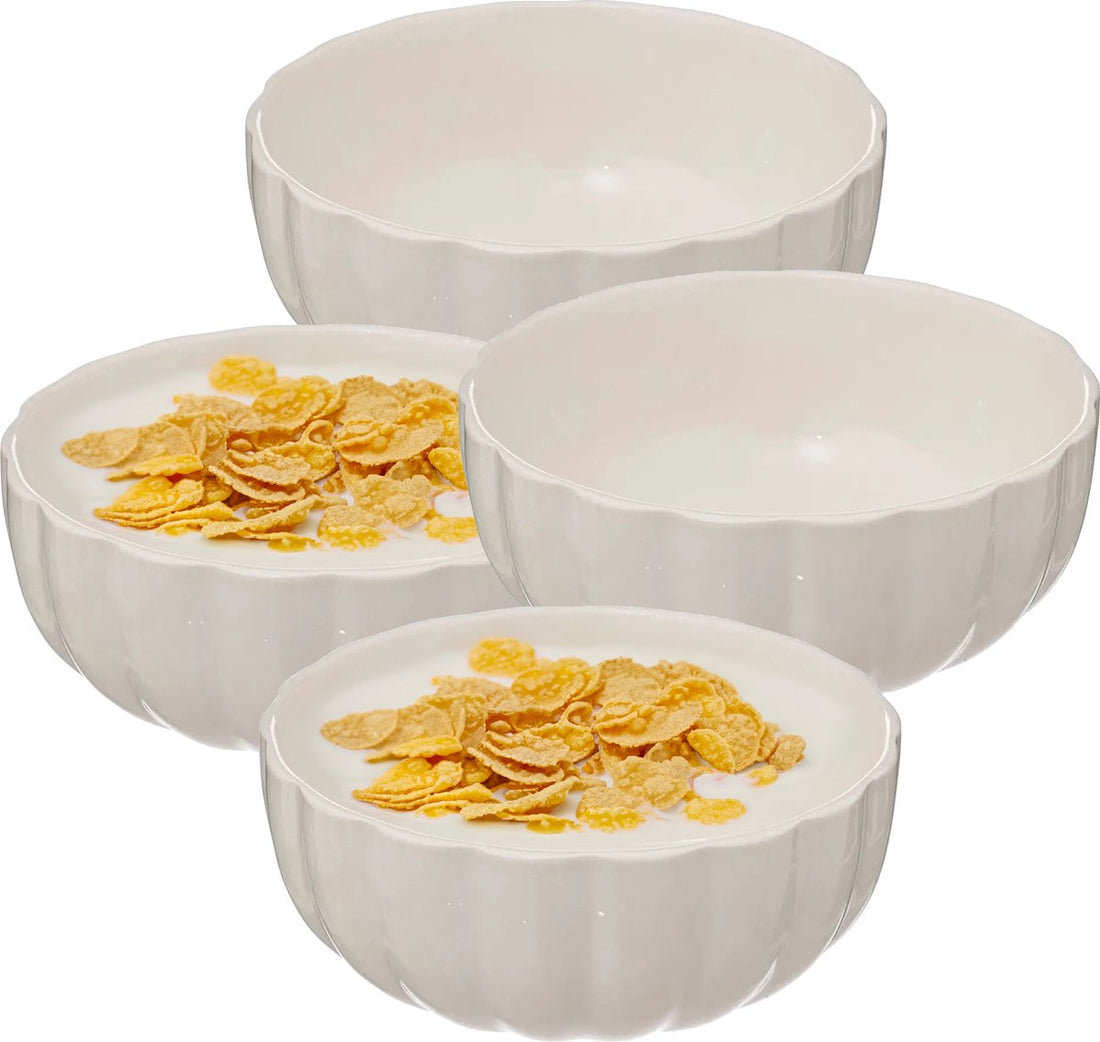 Secret de Gourmet soepkommen Delphi, set van 4 – porselein, ivoorwit, 480 ml