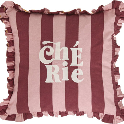 Atmosphera Kids Chéri kussen - 40x40cm - Roze/Oranje