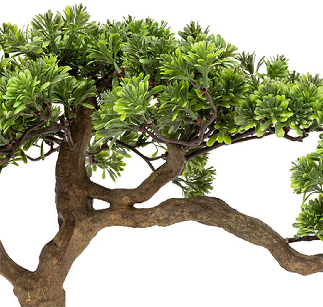 Atmosphera Bonsai-Baum - im Keramiktopf - 45 cm - Kunstpflanze - grün - Künstliche Pflanzen - Zierpflanzen - Japanischer Stil