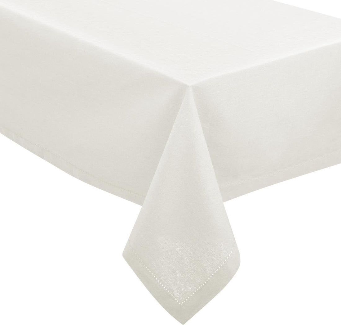 Rectangular cotton tablecloth 240 x 140 cm - white - Dining table tablecloths