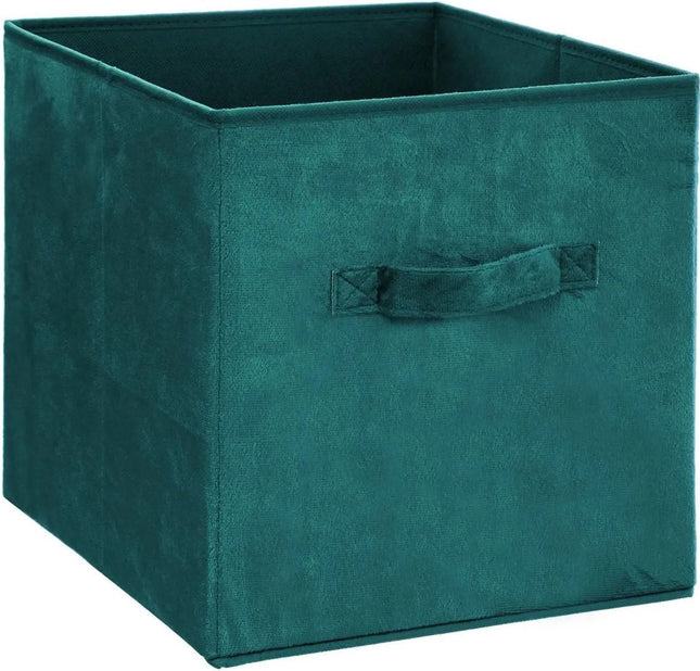 5Five Opbergmand/kastmand - petrol groen - 29 liter - 31 x 31 x 31 cm - Opbergboxen - Vakkenkast manden - polyester