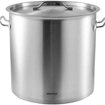 Kinghoff Kookpan 21 liter - Ø30cm - Geschikt voor alle Kookzones (Incl. Inductie) - Voor Professioneel en Huisgebruik - Stoompan - Soeppan