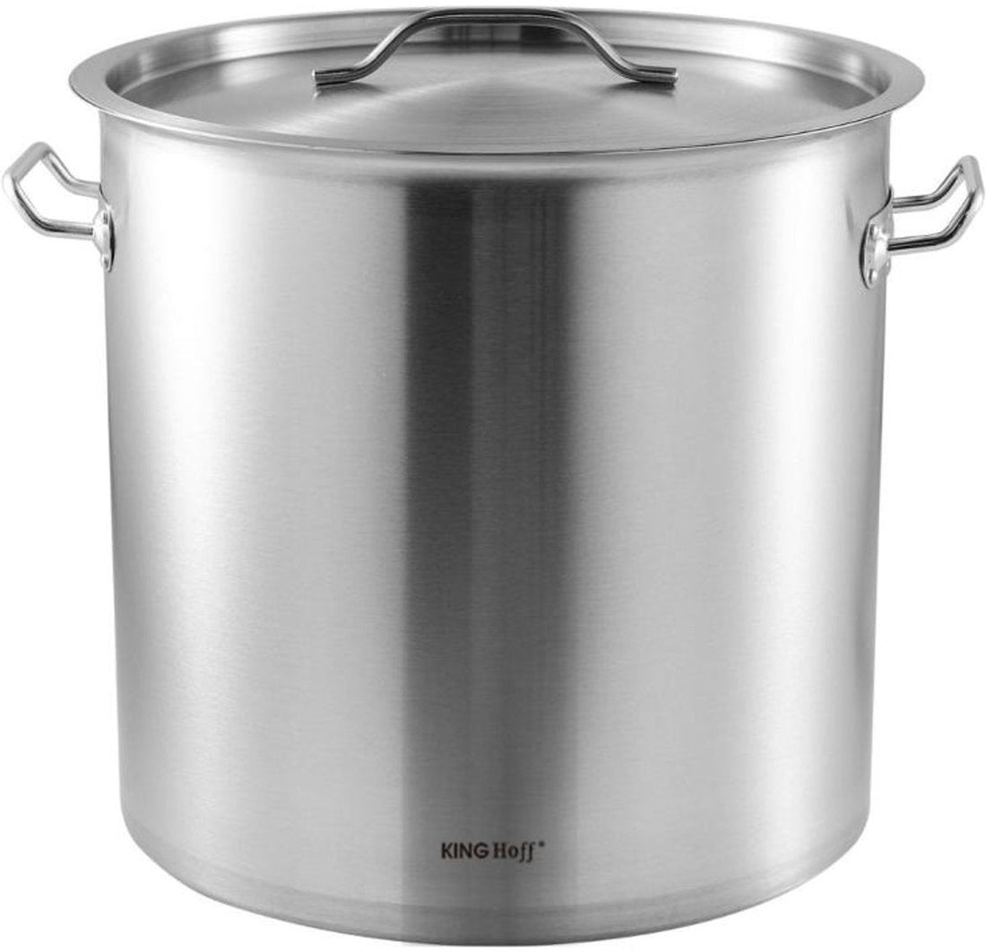 Kinghoff kookpan 21 liter – RVS soeppan Ø 30 cm, geschikt voor inductie