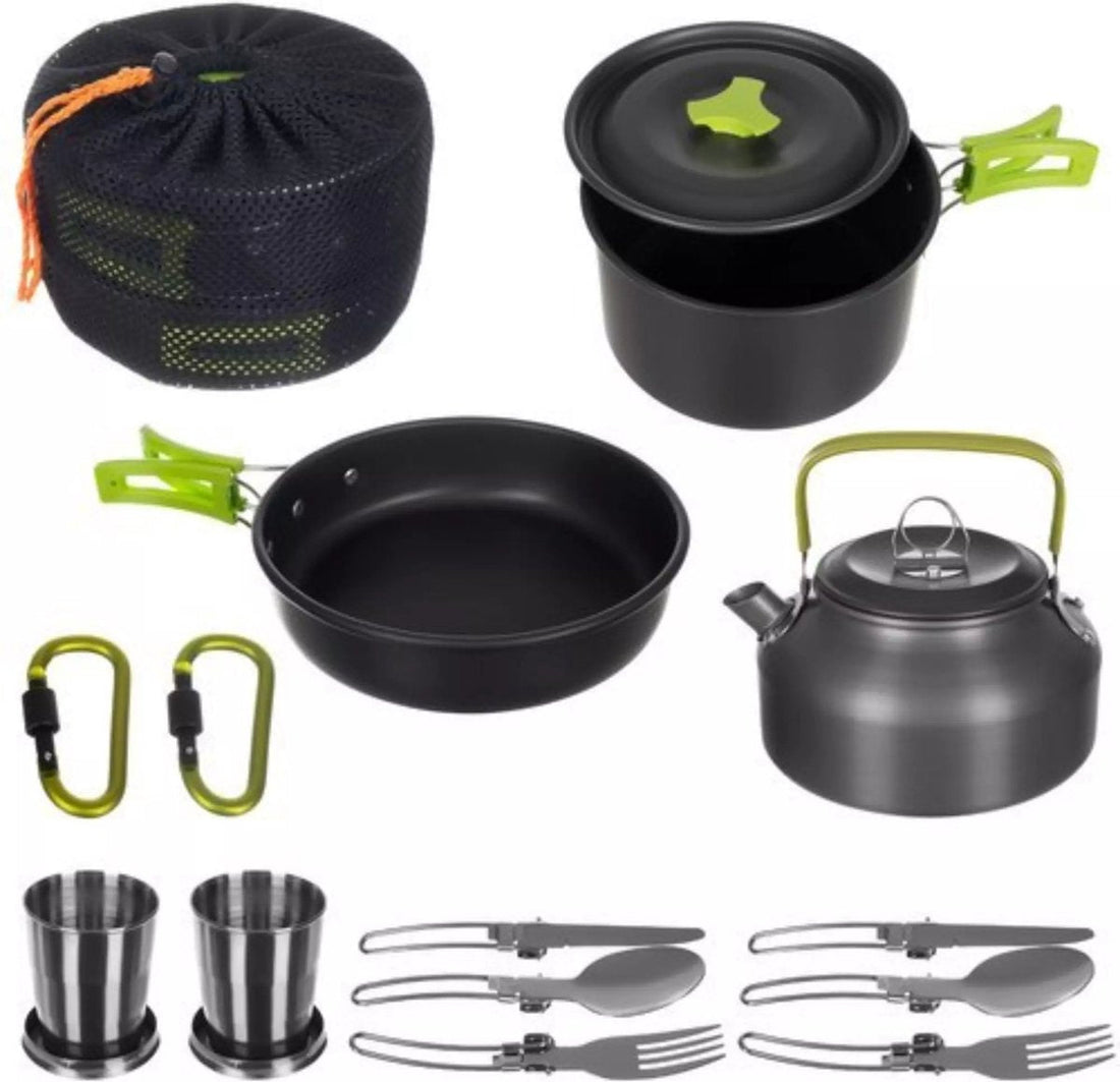 Ruhhy Trizand Ensemble de cuisson complet pour voyages et camping