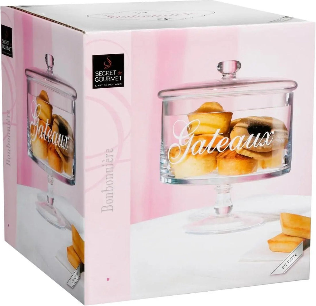 Secret de Gourmet glazen voorraadpot met deksel – 1,8 liter, voor gebak – foto 4