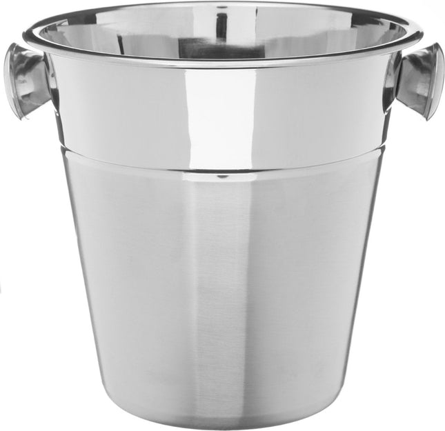 Champagnekoeler/ijsemmer zilver 3 liter - 24 x 21 cm - IJsemmers/champagnekoelers van RVS