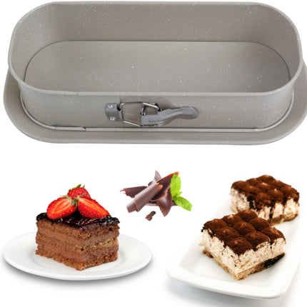 KINGHoff KH-1976 Bakvorm met losse bodem 34,5x15,5x8 cm - Broodvorm voor Hartige taarten, Cheesecake en Paté - Antiaanbaklaag - Ovenbestendig tot 220°C - Bakvorm - Ovenvorm - Cakevorm - Taartvorm -