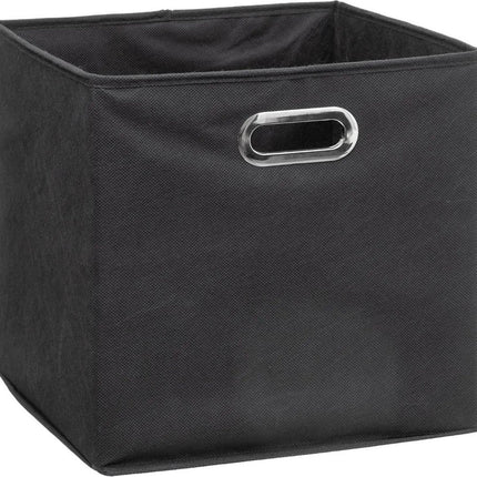 5Five Opbergmand/kastmand - donkergrijs - linnen - 29 liter - 31 x 31 x 31 cm - Opbergbox - Vakkenkast manden