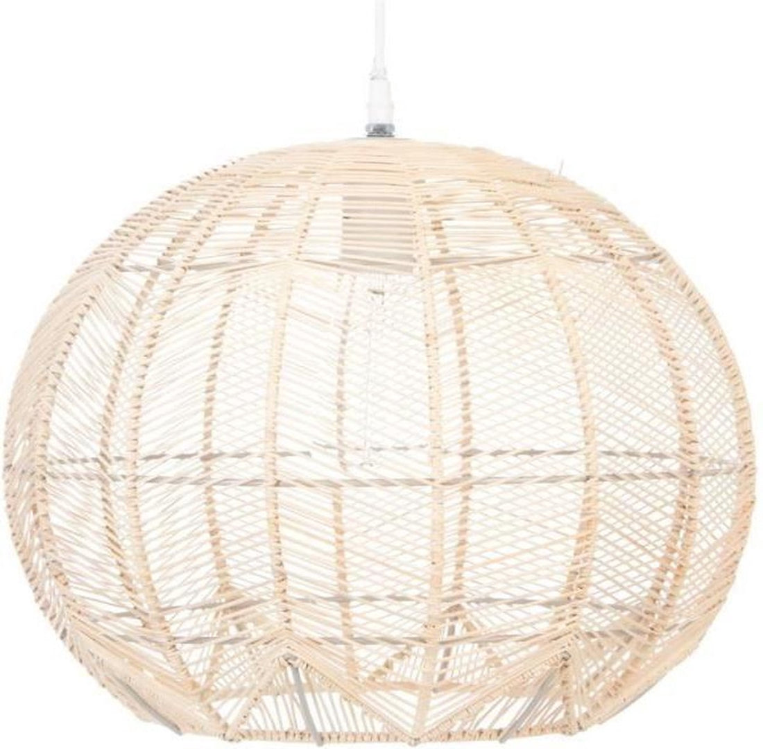 Atmosphera - Round Pendant Lamp - Rattan - Diameter Ø 38 - Beige