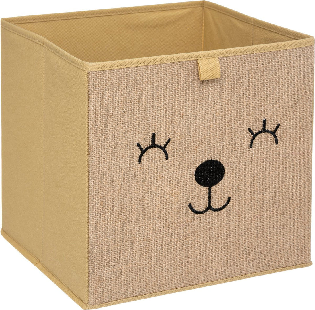 Atmosphera Kids opbergdoos vierkant met beer – 29 x 29 x 29 cm