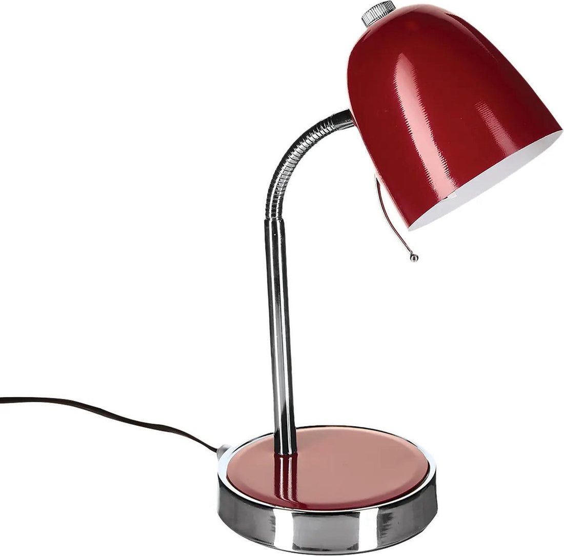 Atmosphera Table lamp/desk lamp Design Light - metal - red/silver - H35 cm - Reading lamp
