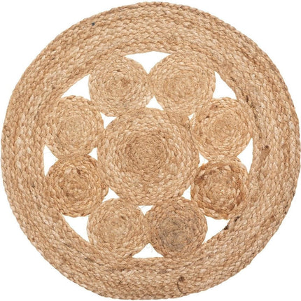 Atmosphera - Placemat jute - Beige - Dia 38 cm - Sophie Nordinn® - Placemats Abisko (Verloop) - Onderlegger Tafel - Onderleggers Placemats - Scandinavisch Design - Tafeldecoratie - Tafellinnen