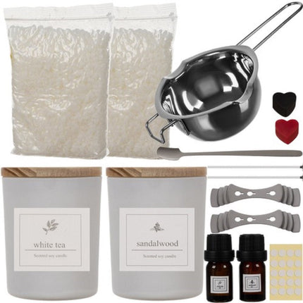 Ruhhy Luxe Geurkaarsen DIY Wit - met 26 branduren - Zelf kaarsen maken - Complete Geschenkset