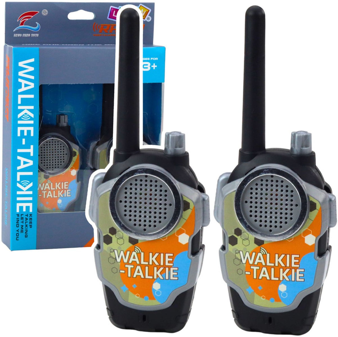 Talkies-walkies pour Enfants Lot de 2 - Portée jusqu'à 1000 mètres - Utilisation Simple - Avec Clip et Antenne Flexible -