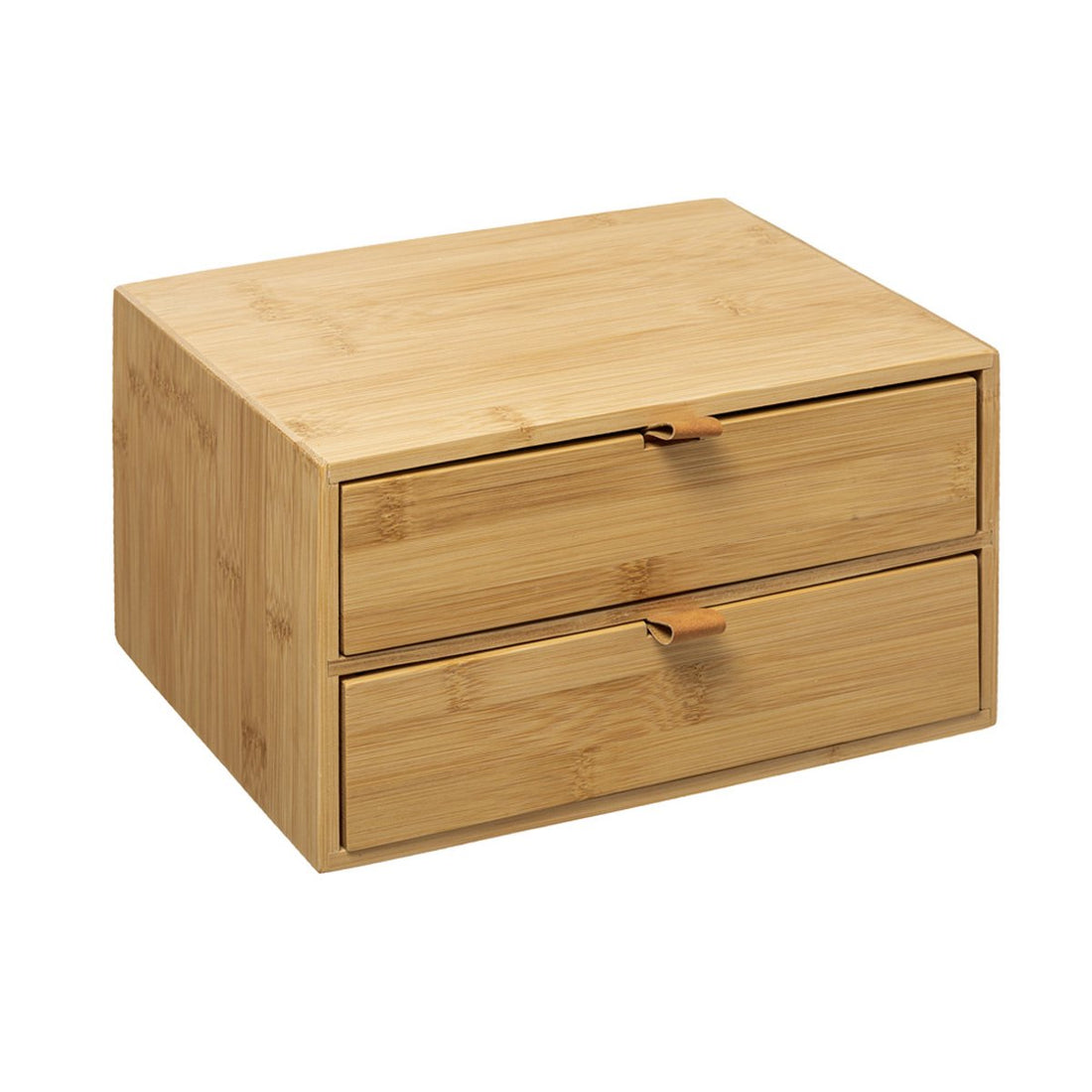 Five® Bamboo storage boxes with 2 drawers - Wood - Sustainable - 2 drawers (25 x 14.5 x 20)