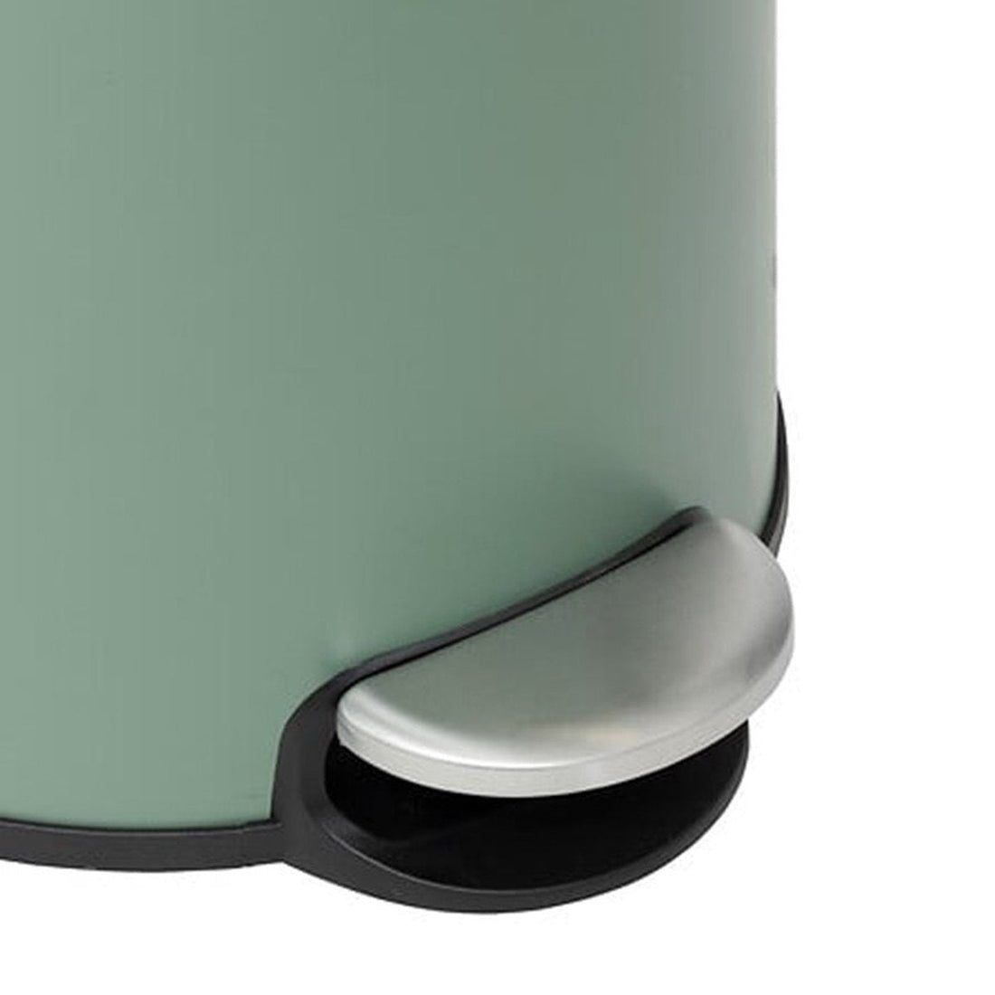 5Five Bamboo trash can/pedal bin - green - metal - 30 liters - 38 x 29 x 60 cm - kitchen