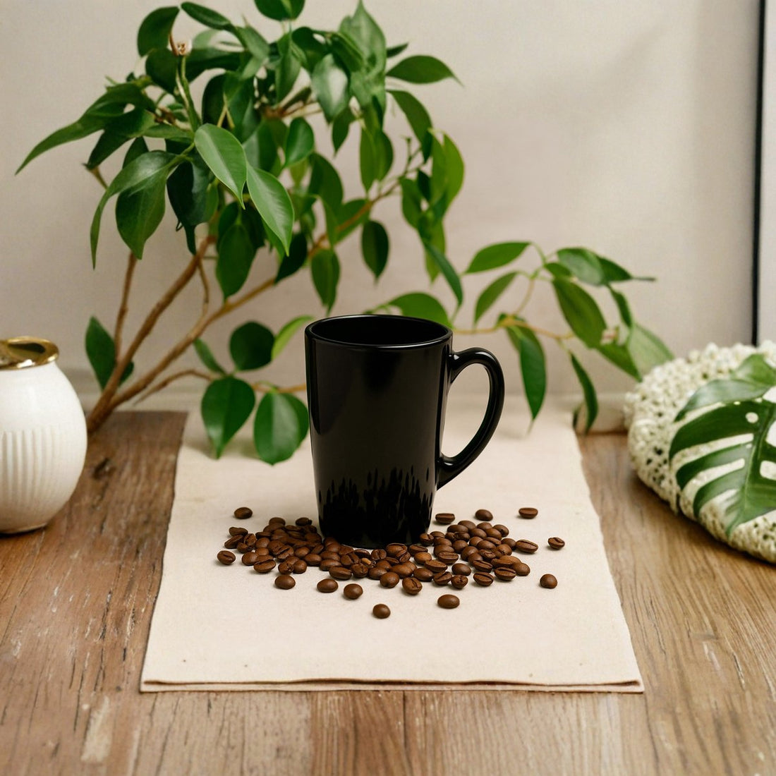 Luminarc New Morning mug zwart – mok van gehard glas, 32 cl