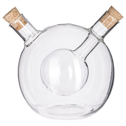 Secret de Gourmet Azijn/Olie flessen tafelset - glas - bolvorm - olijfolieflessen