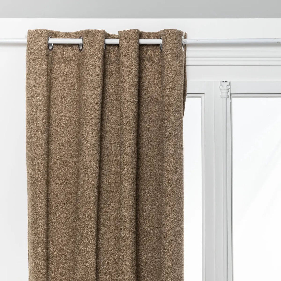 Atmosphera Soana Blackout and Insulating Curtain 140 x 260 cm - Ready-made with eyelets - Brown