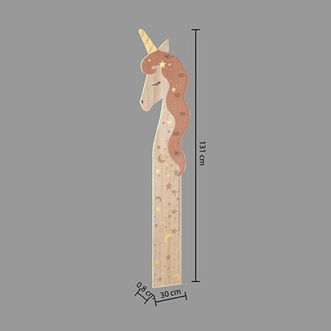 Atmosphera Kinder-Messlatte Einhorn - Wachstumsmesser - von 50 bis 140 cm - Holz - zum Messen der Körpergröße eines Kindes
