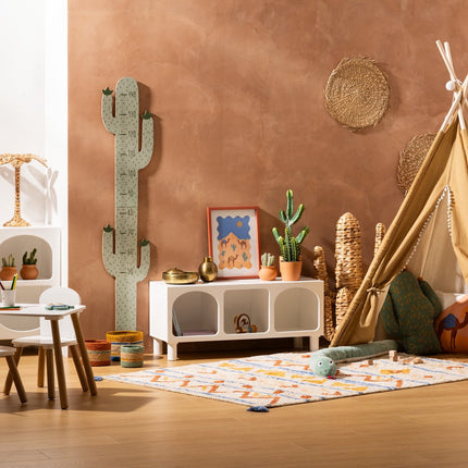 Atmosphera Kids Groeimeter Cactus - Kindermeetlat - B29xH140cm - Groen