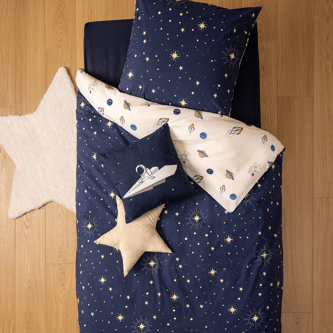 Atmosphera Kids Space Duvet Cover - 140 x 200 cm - Cotton - Multi