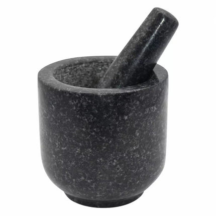 Kinghoff KH1679 - Vijzel en Stamper Set van Natuursteen Graniet - Vijzel 12cm - Stamper 15.5cm - Duurzaam en Stijlvol Keukengerei - Handgemaakt
