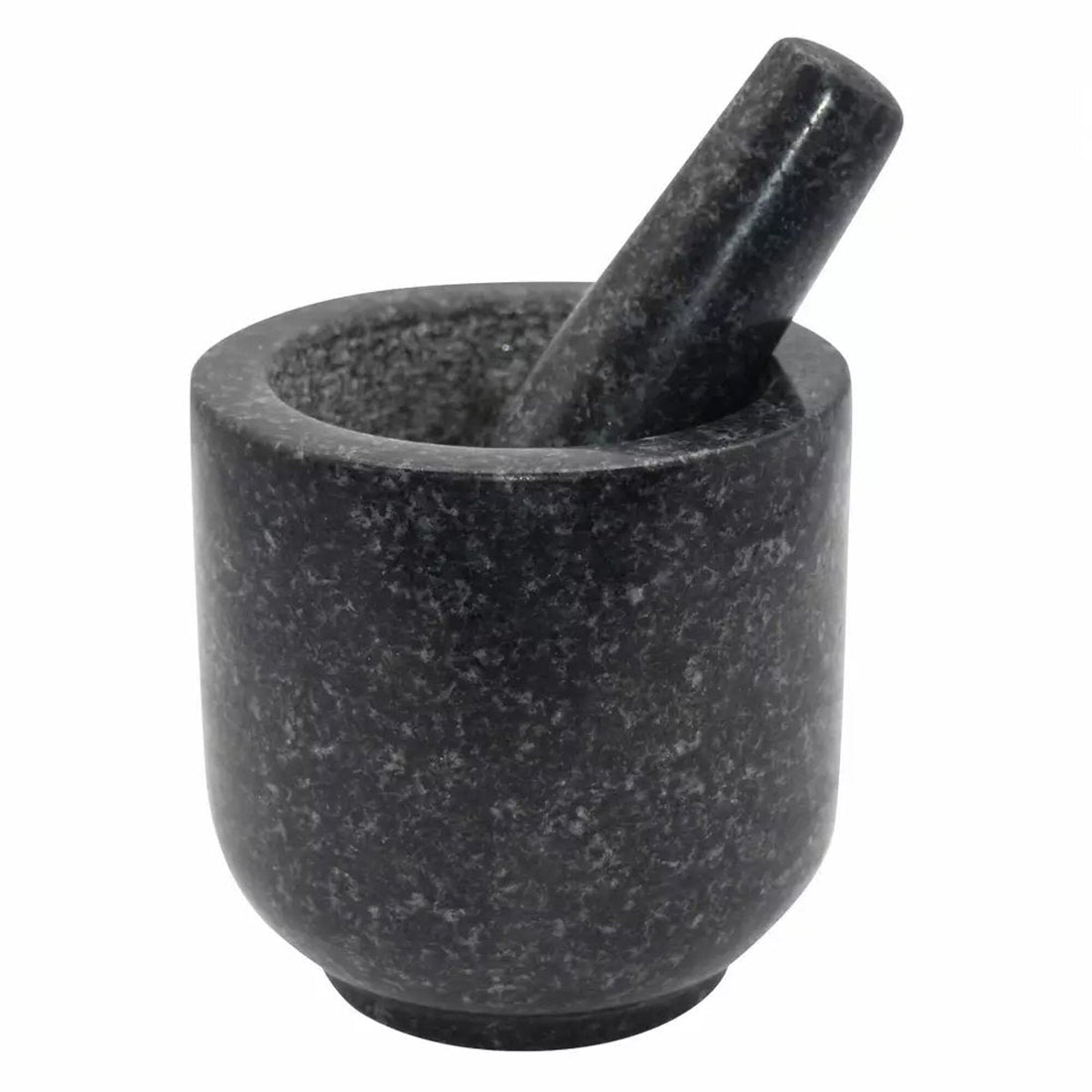 Kinghoff KH1679 - Vijzel en Stamper Set van Natuursteen Graniet - Vijzel 12 cm - Stamper 15,5 cm - Duurzaam en Stijlvol Keukengerei - Handgemaakt