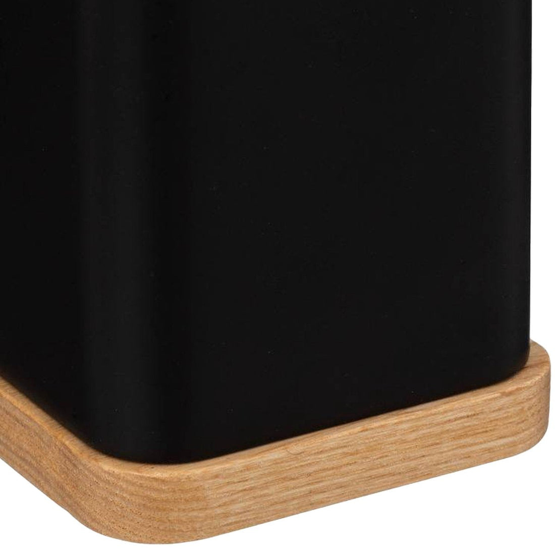 5Five Stiftehalter/Schreibtisch-Organizer – schwarz – 10 x 8 cm – Bambus – quadratisch – Büro-/Hobbyaufbewahrung