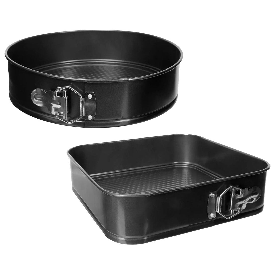 5Five Moules à gâteau / moules à charnière - métal - noir - 26 cm - ensemble