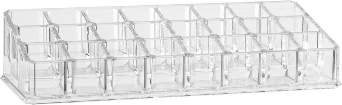 5Five Make-up-Organizer – 24 Fächer – 22,5 x 5 cm – Lippenstift- oder Nagellackhalter – Kunststoff